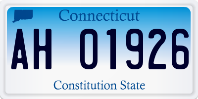CT license plate AH01926