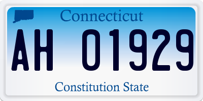 CT license plate AH01929