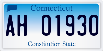 CT license plate AH01930
