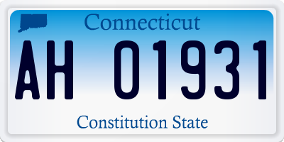CT license plate AH01931