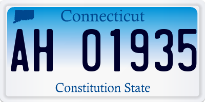 CT license plate AH01935