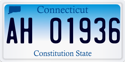 CT license plate AH01936