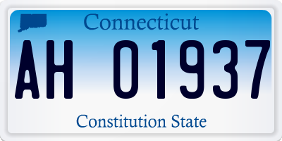 CT license plate AH01937