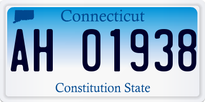 CT license plate AH01938