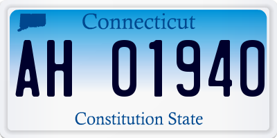 CT license plate AH01940