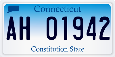 CT license plate AH01942
