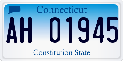 CT license plate AH01945