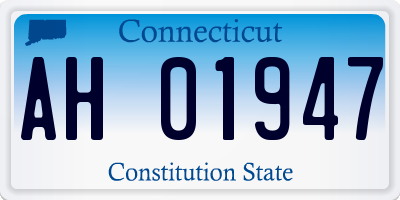 CT license plate AH01947