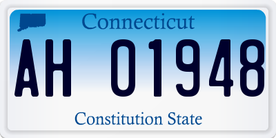 CT license plate AH01948