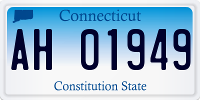 CT license plate AH01949