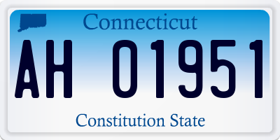CT license plate AH01951