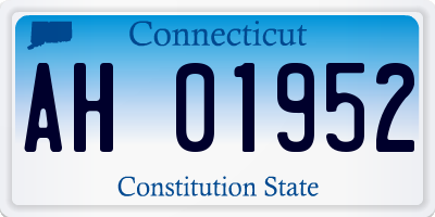 CT license plate AH01952