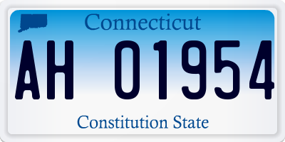 CT license plate AH01954