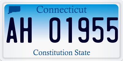 CT license plate AH01955