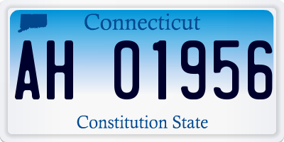 CT license plate AH01956