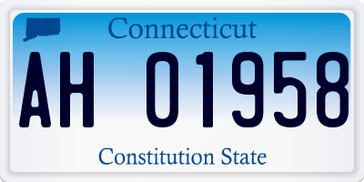 CT license plate AH01958