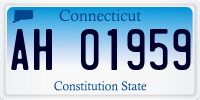 CT license plate AH01959