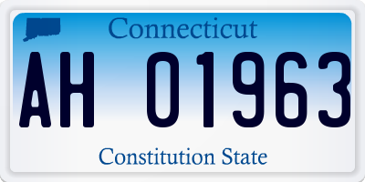 CT license plate AH01963