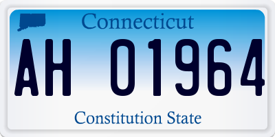 CT license plate AH01964
