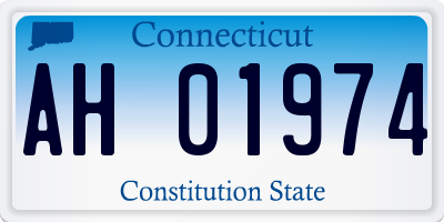CT license plate AH01974
