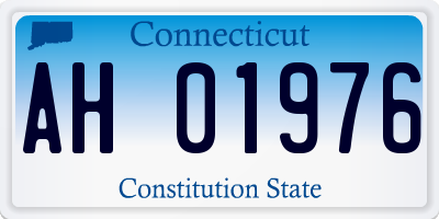 CT license plate AH01976