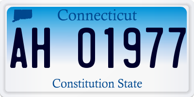 CT license plate AH01977
