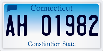 CT license plate AH01982