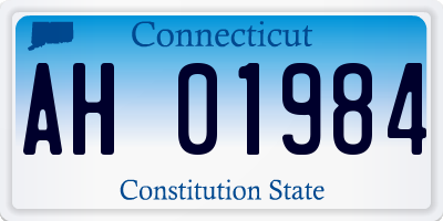 CT license plate AH01984