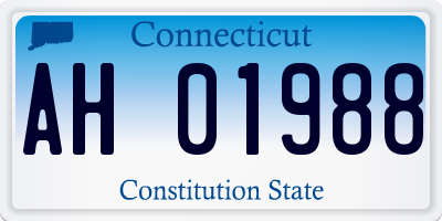 CT license plate AH01988
