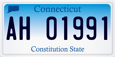 CT license plate AH01991