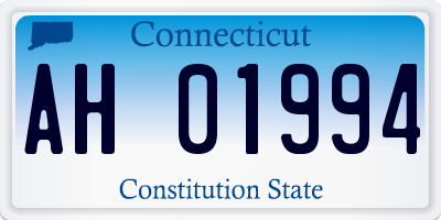CT license plate AH01994