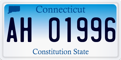 CT license plate AH01996