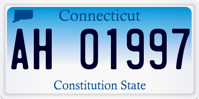 CT license plate AH01997