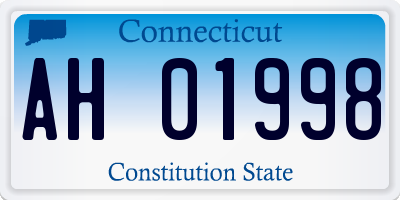 CT license plate AH01998