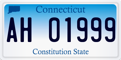 CT license plate AH01999