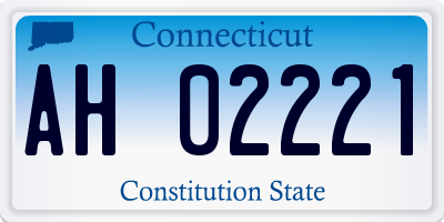 CT license plate AH02221