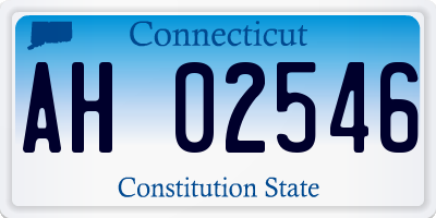 CT license plate AH02546