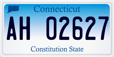 CT license plate AH02627