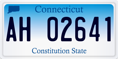 CT license plate AH02641