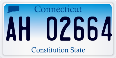 CT license plate AH02664