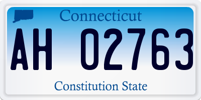 CT license plate AH02763
