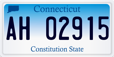 CT license plate AH02915