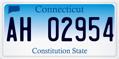 CT license plate AH02954