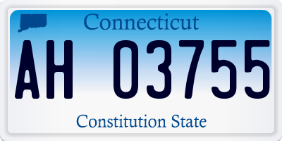 CT license plate AH03755