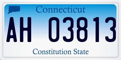 CT license plate AH03813