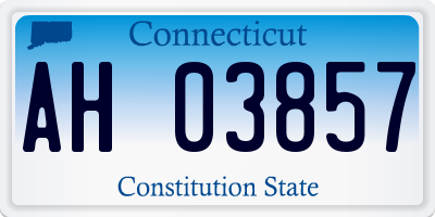 CT license plate AH03857