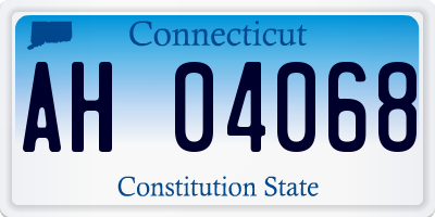 CT license plate AH04068