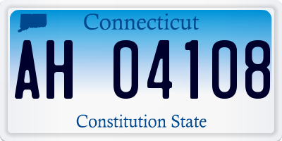 CT license plate AH04108
