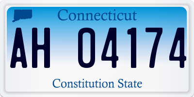 CT license plate AH04174