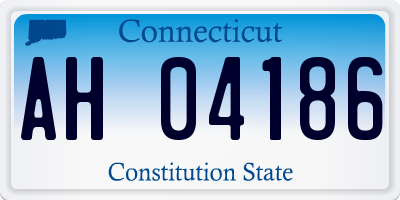 CT license plate AH04186